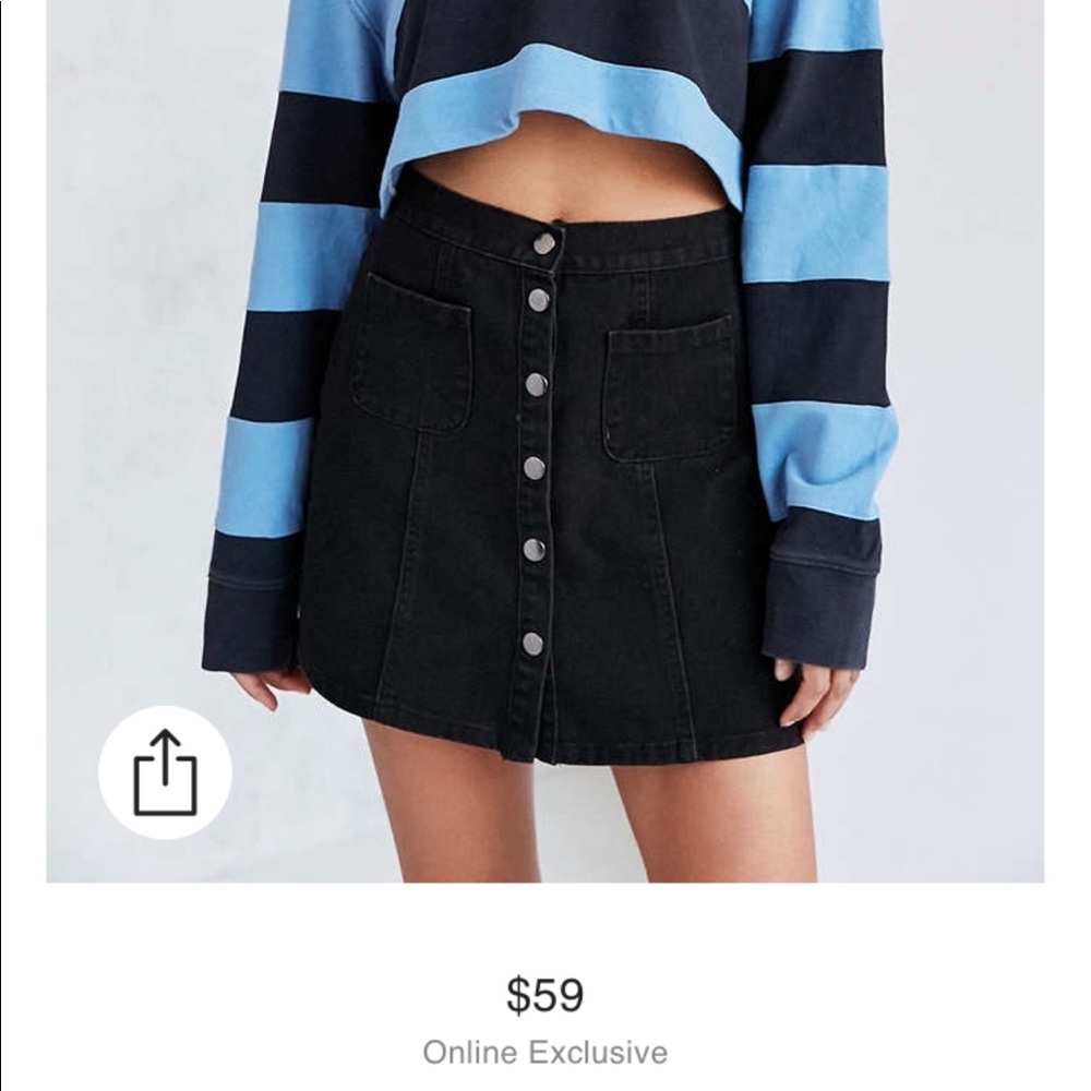 Black BDG Urban outfitters denim skirt